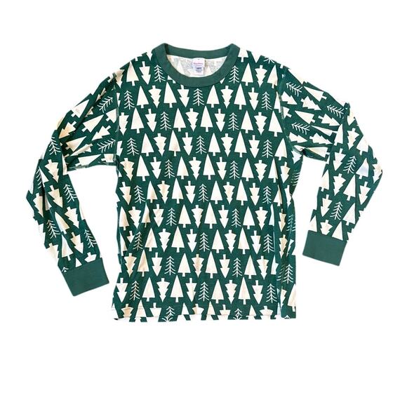 Hanna Andersson Christmas Trees Cotton Pajama Set Size Small/ Medium - Picture 2 of 6